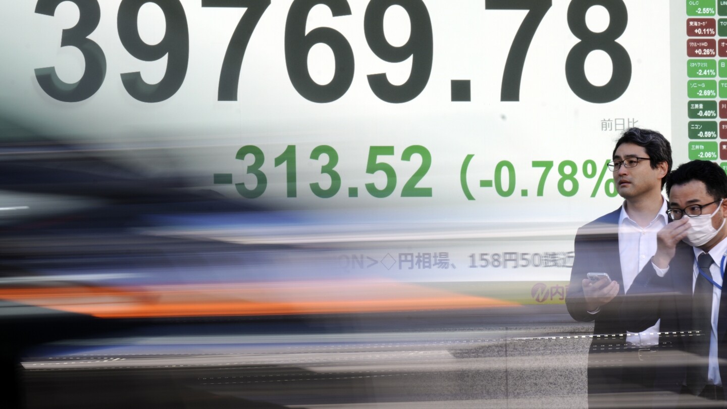 Stock market today: Asian shares slip after Wall St slumps despite strong US economic data